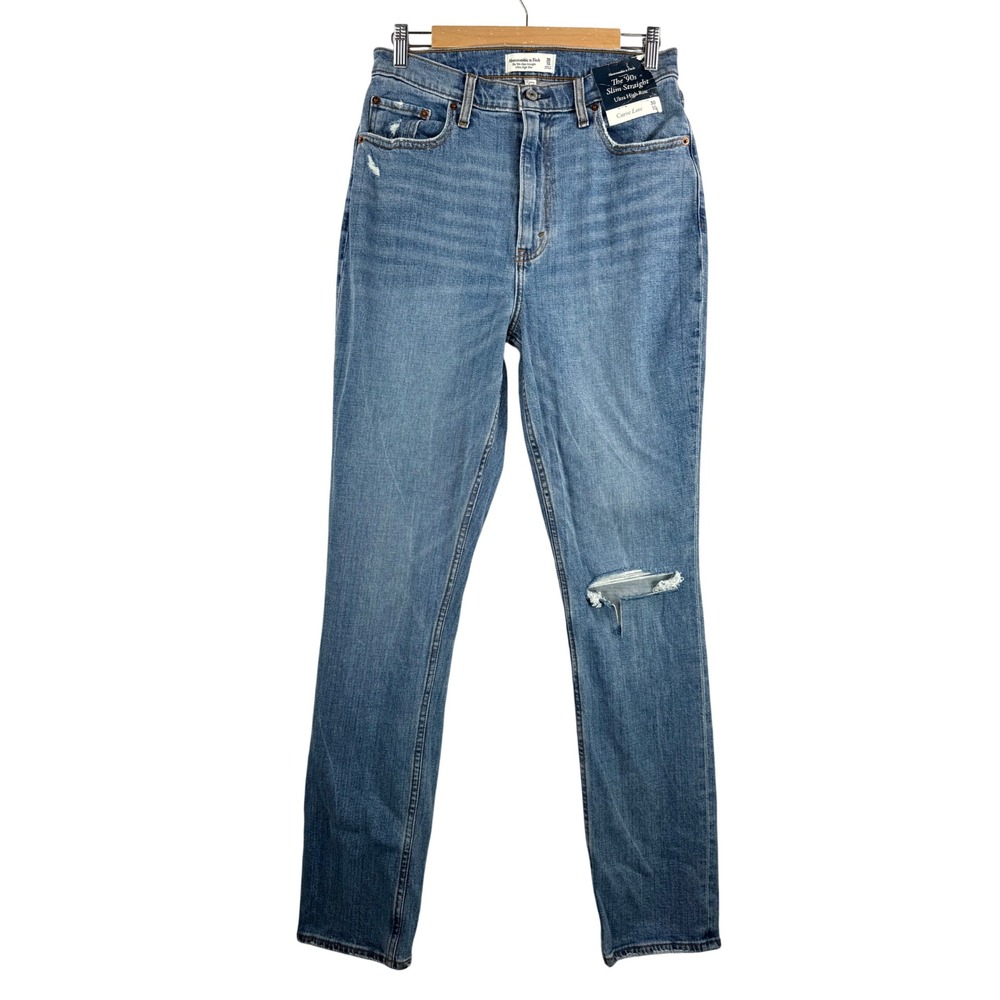 Abercrombie Fitch The 90s Slim Straight Ultra High Rise Curve Love Jeans 30L